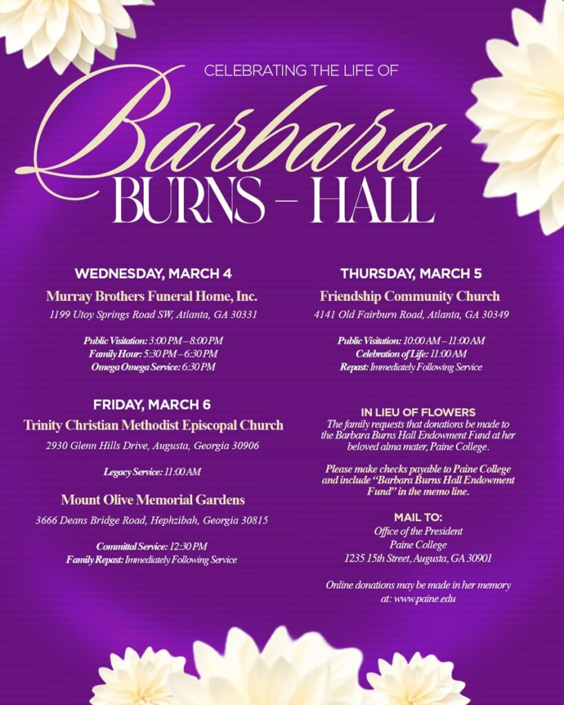 Barbara Burns Hall Schedule